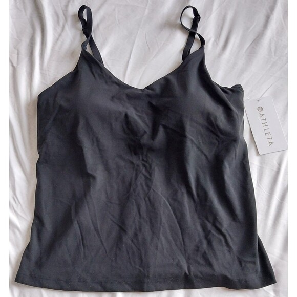 Athleta XL Extra Large A/C Elation V Neck Support Top Black NEW! #659059 - Picture 8 of 9